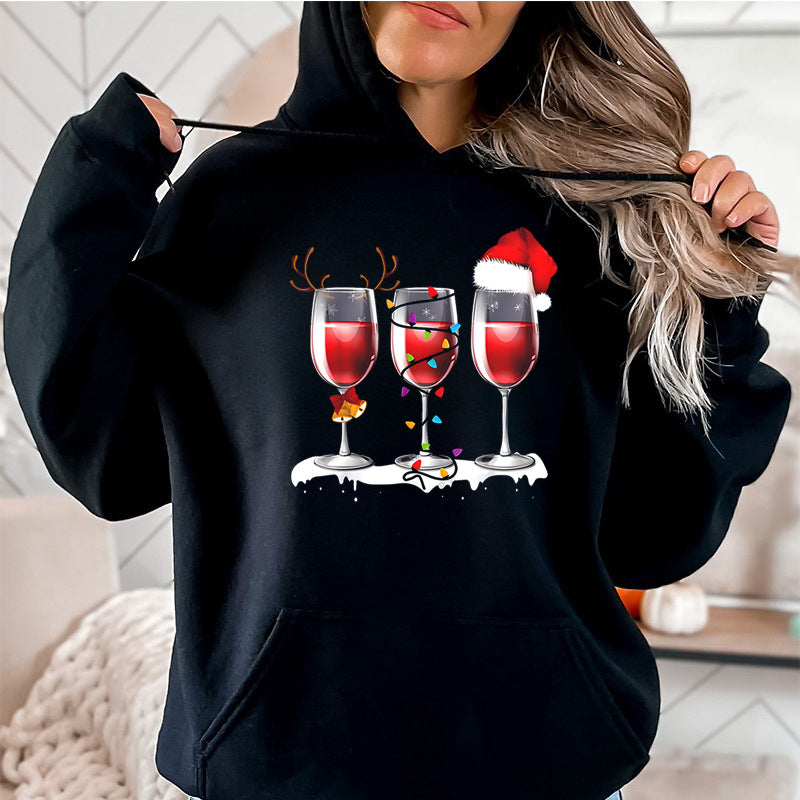 Cozy Christmas Fleece Hoodie for Women | Festive Graphic Pullover Sweatshirt with Drawstring | Ultimate Holiday Comfort Wear eprolo