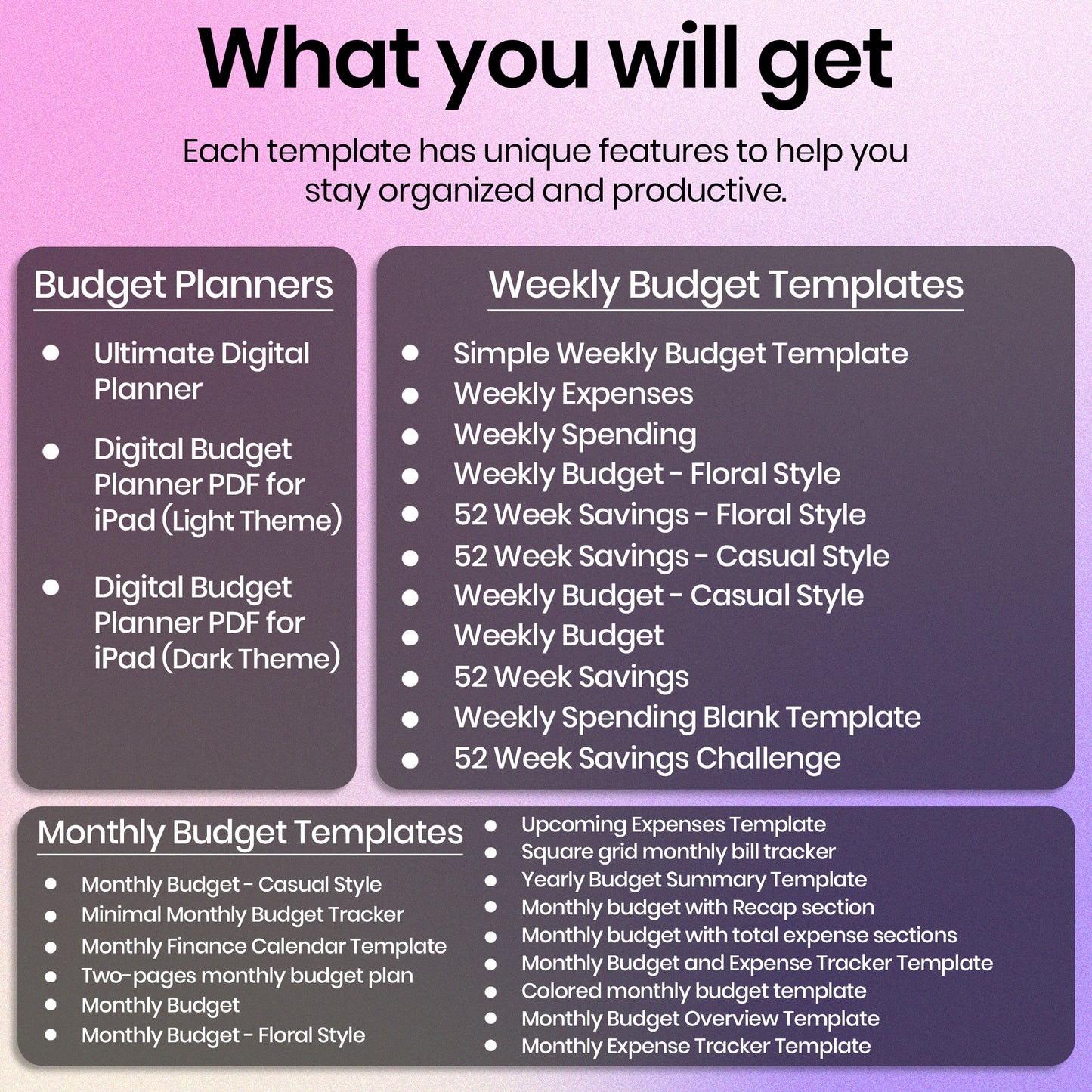 70+ GoodNotes Digital Budget Planners Template