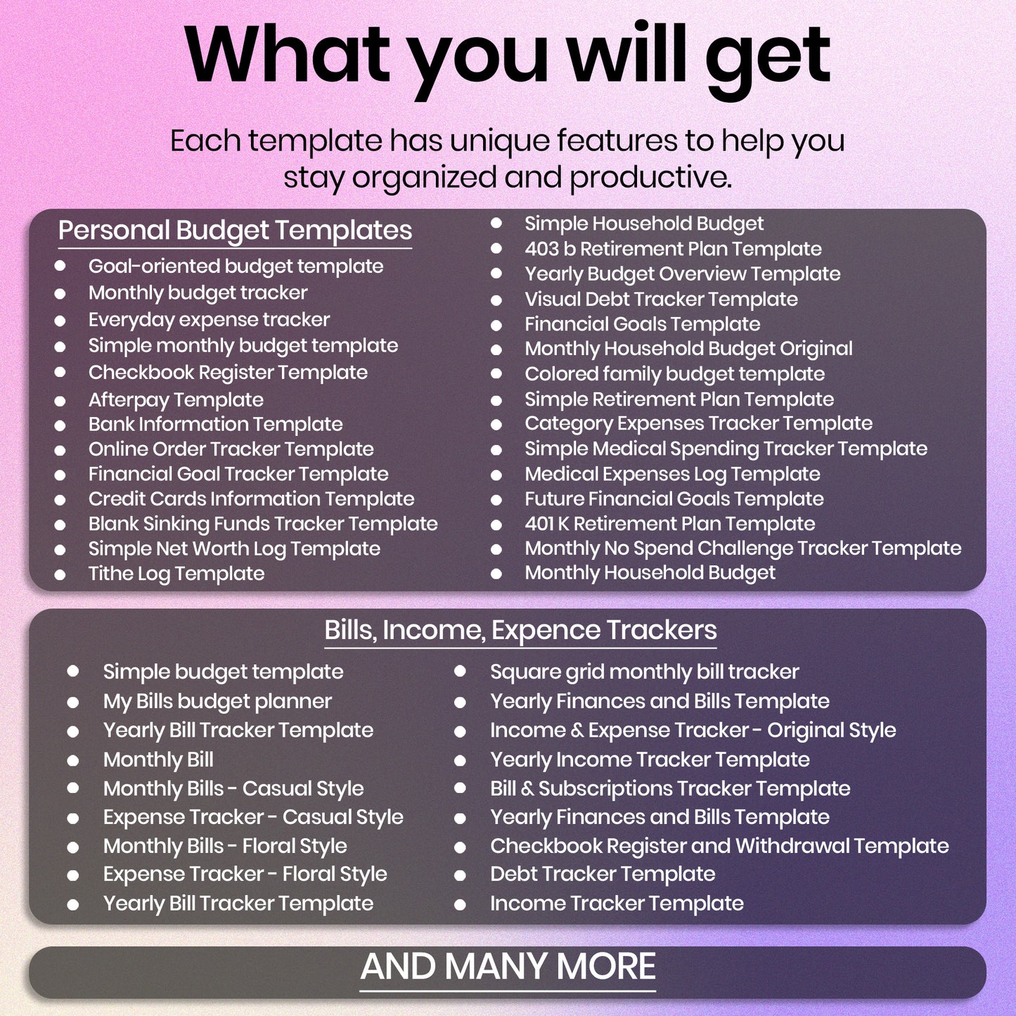 70+ GoodNotes Digital Budget Planners Template