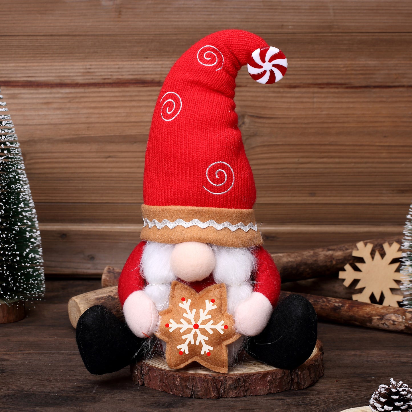 Nordic Christmas Gnome Doll | Faceless Rudolf Elf Ornament Gnome Decor