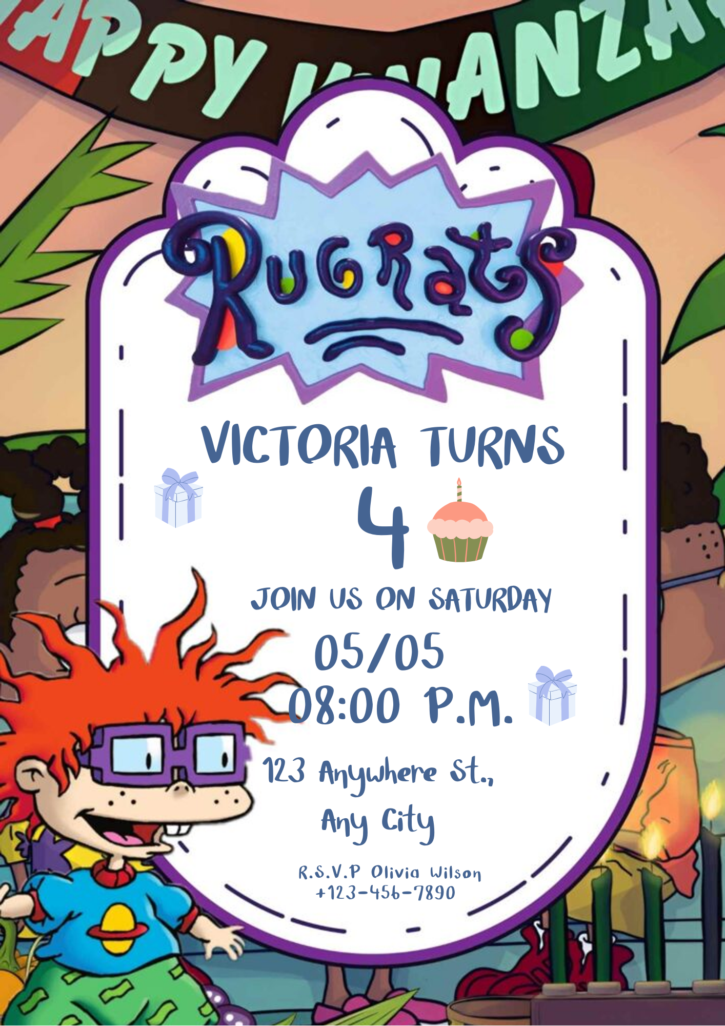 Rugrats Birthday Invitation Template