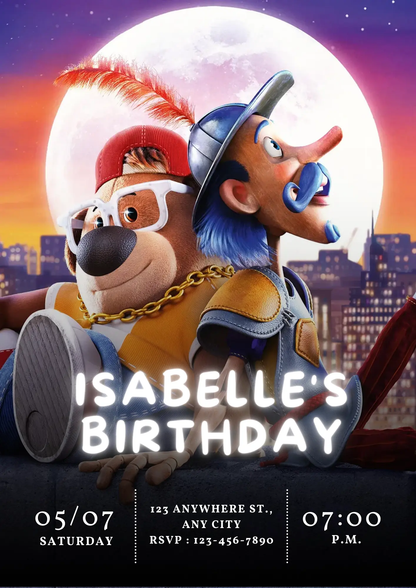 The Inseparables Birthday Invitation Template - CreativeRino