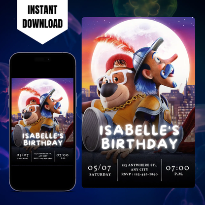 The Inseparables Birthday Invitation Template CreativeRino