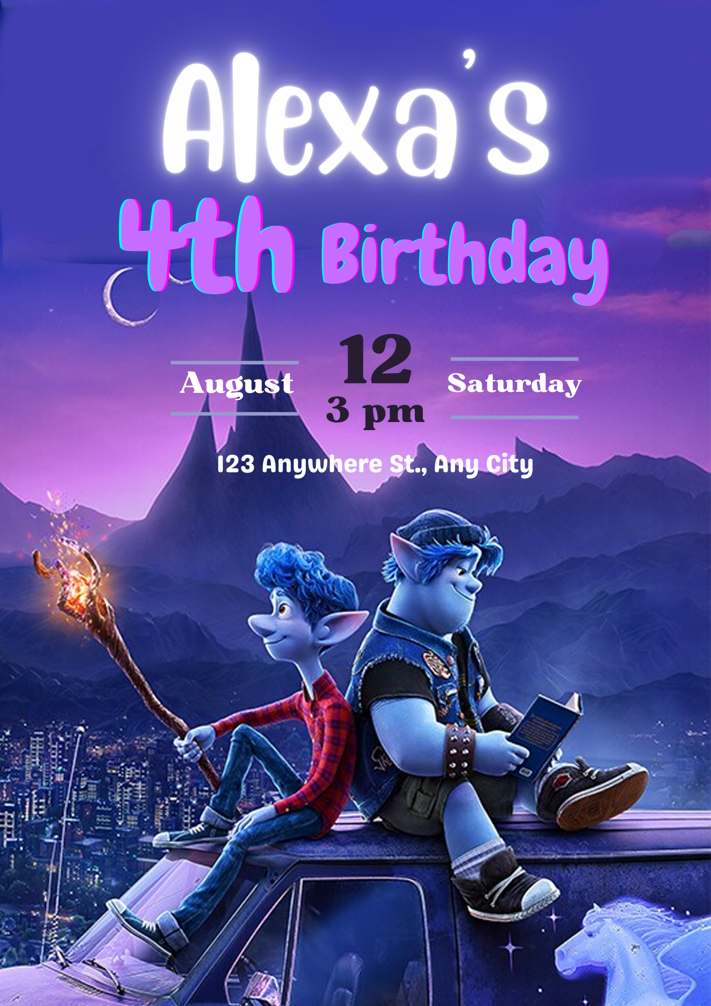 Onward Birthday Invitation Template