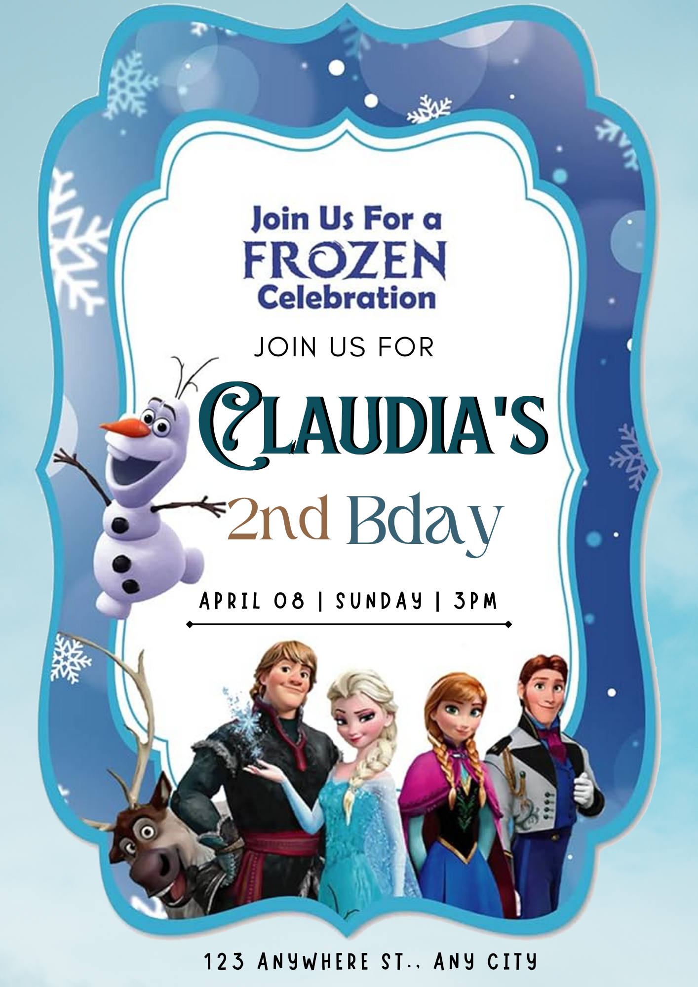 Frozen Birthday Invitation Template