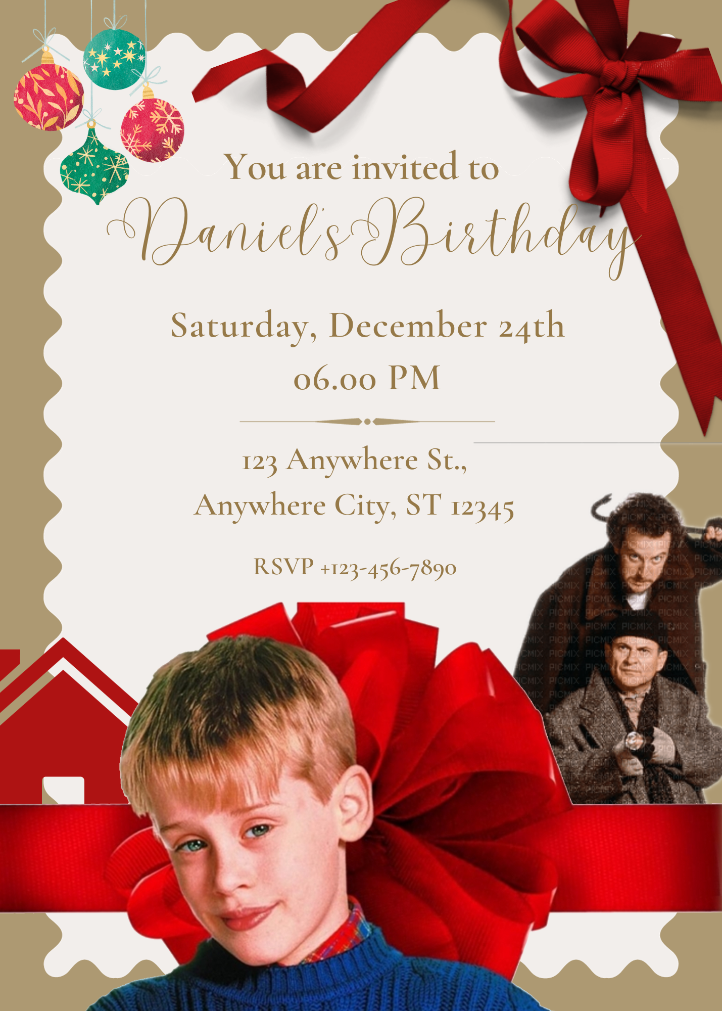 Home Alone Birthday Invitation Template