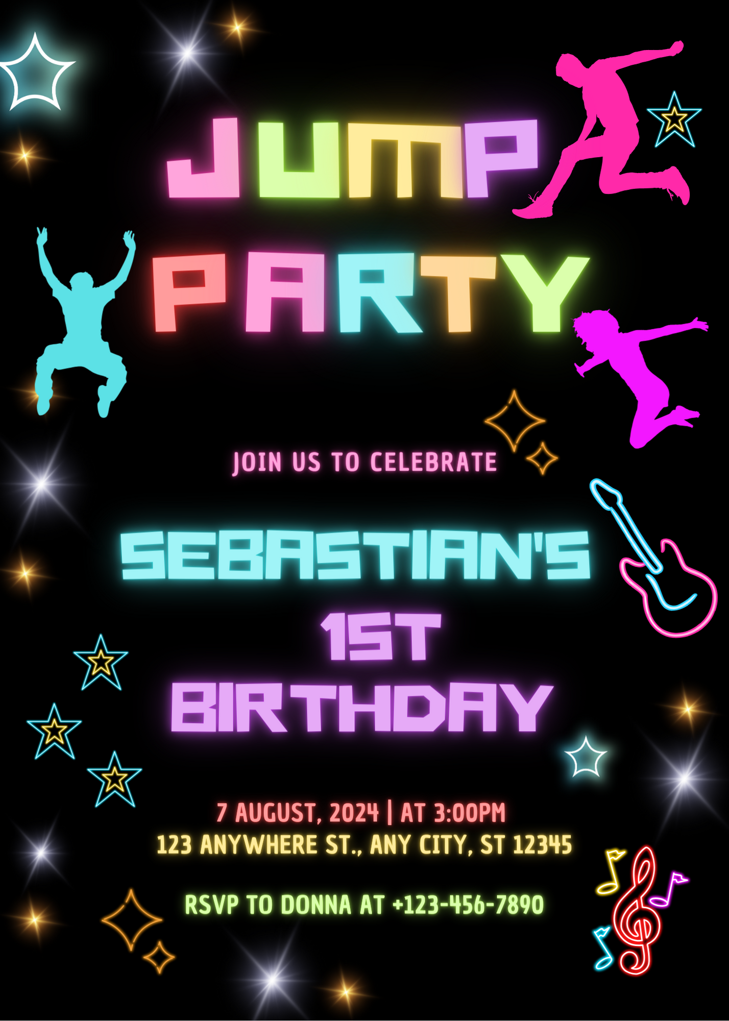 Jump Birthday Party Invitation Template