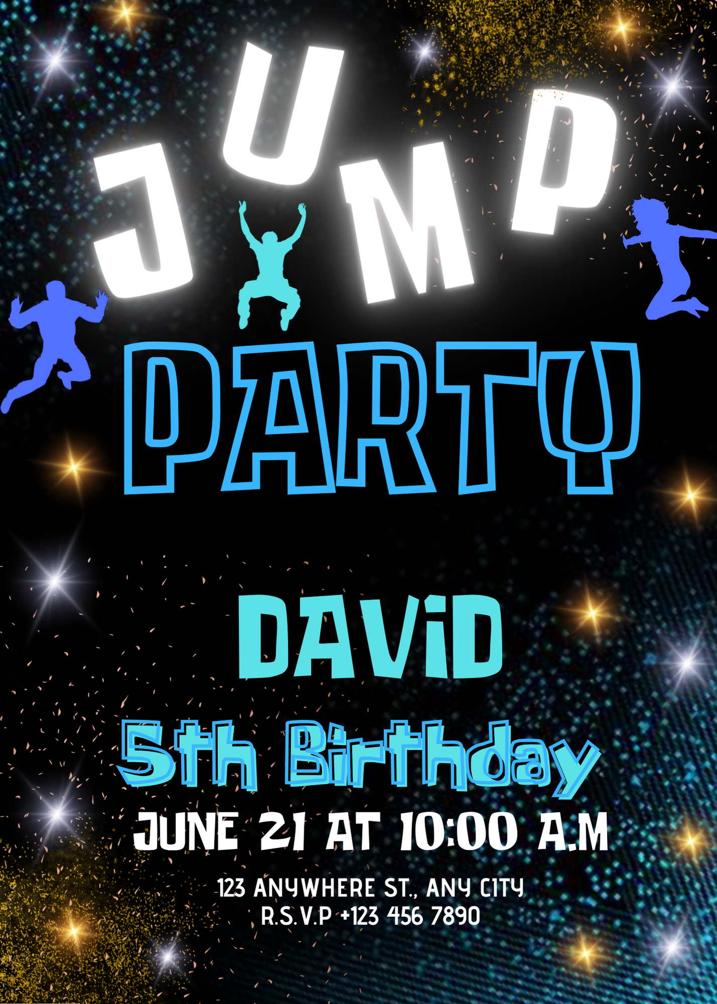 Jump Birthday Party Invitation Template