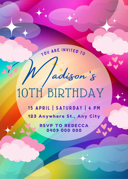 Tie Bye Birthday Invitation Template - CreativeRino