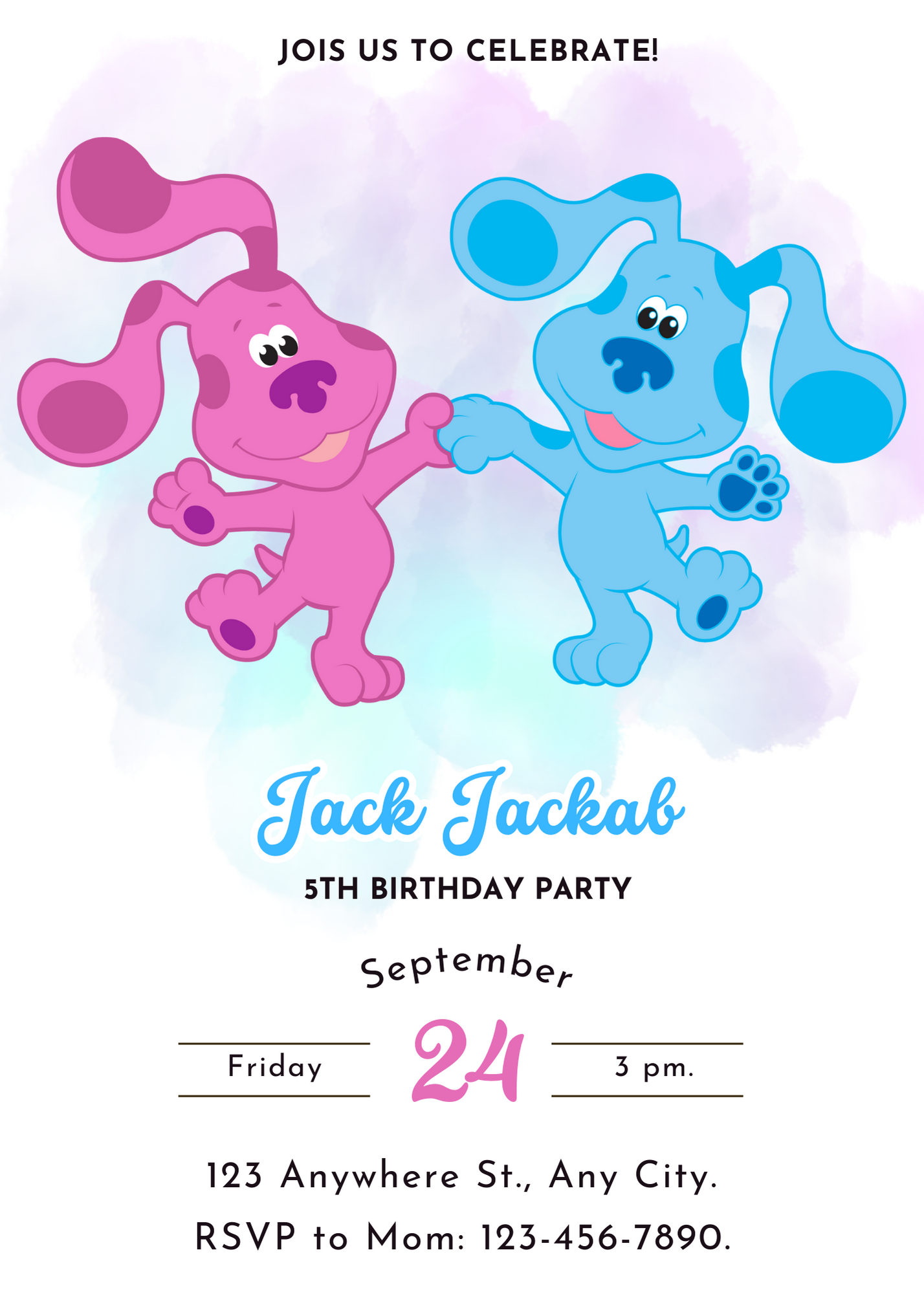 Blue's Clues Birthday Invitation Template