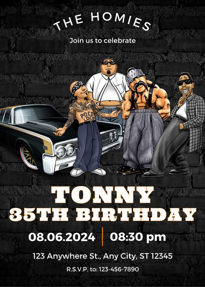Cholo Birthday Invitation Template - CreativeRino