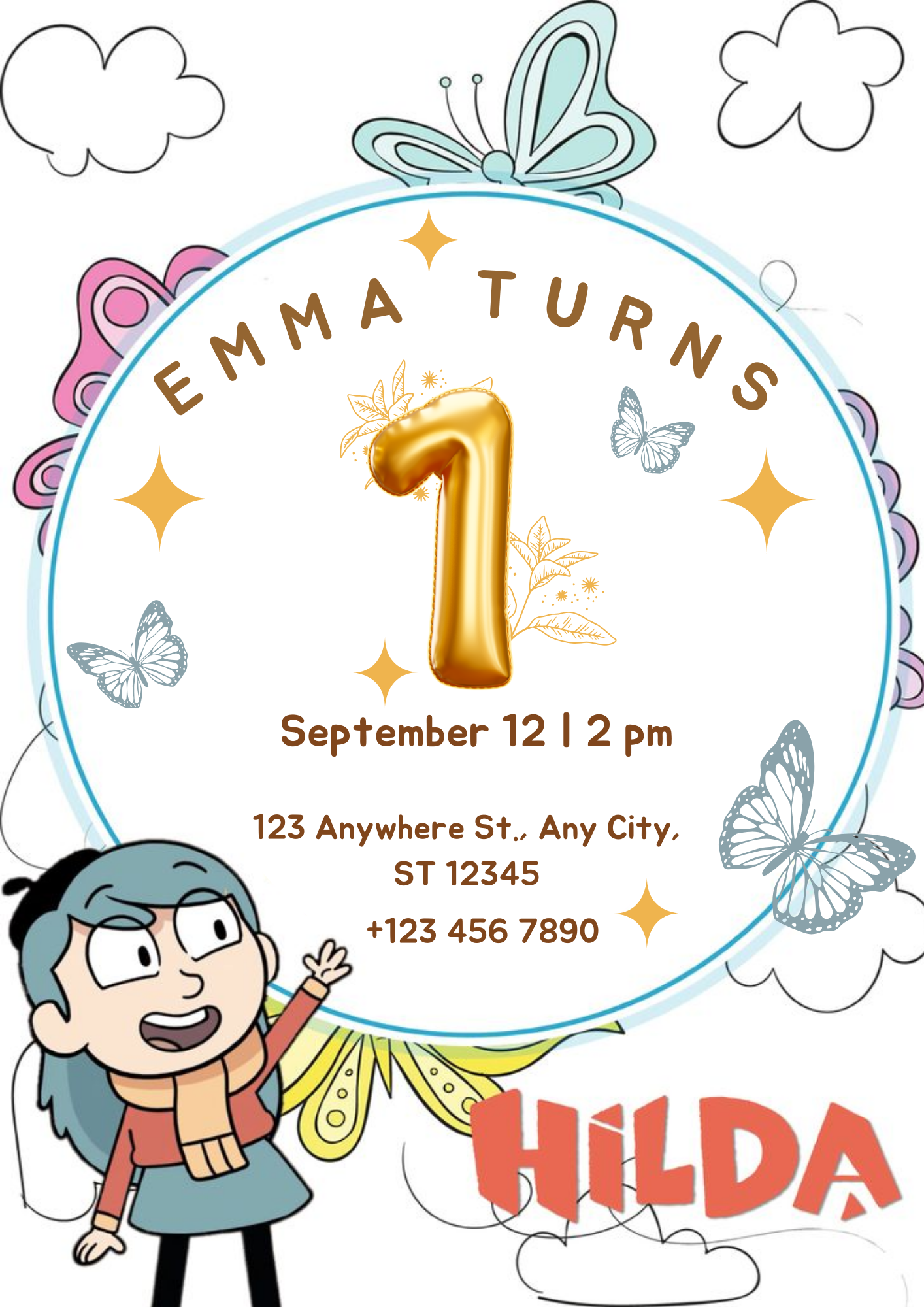 Hilda Birthday Invitation Template