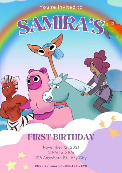 Centaurworld Birthday Invitation Template - CreativeRino