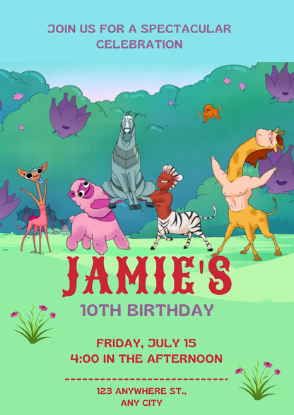 Centaurworld Birthday Invitation Template - CreativeRino