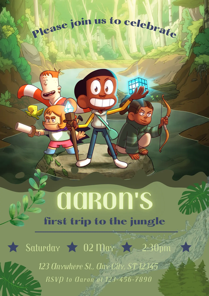 Craig Creek Birthday Invitation Template - CreativeRino