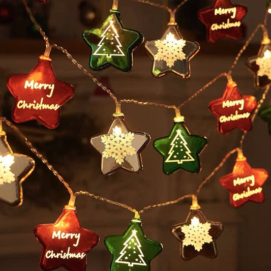 Multi-Color LED Christmas String Lights | Flashing Santa & Snowman Figures for Tree & Evening Decor eprolo