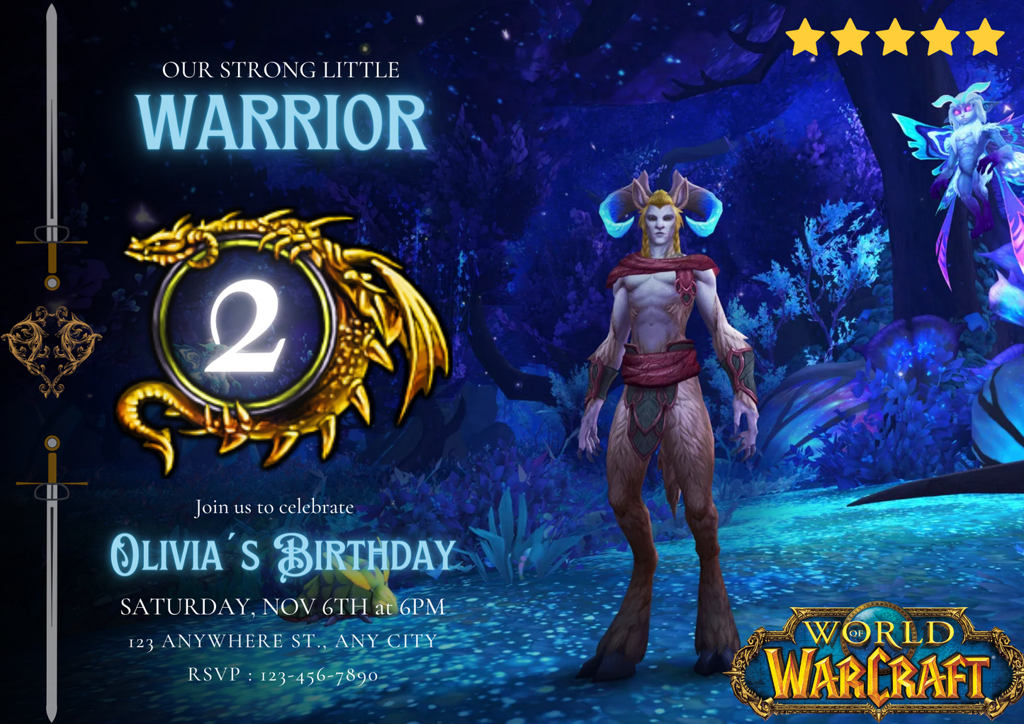 World of Warcraft Birthday Invitation Template