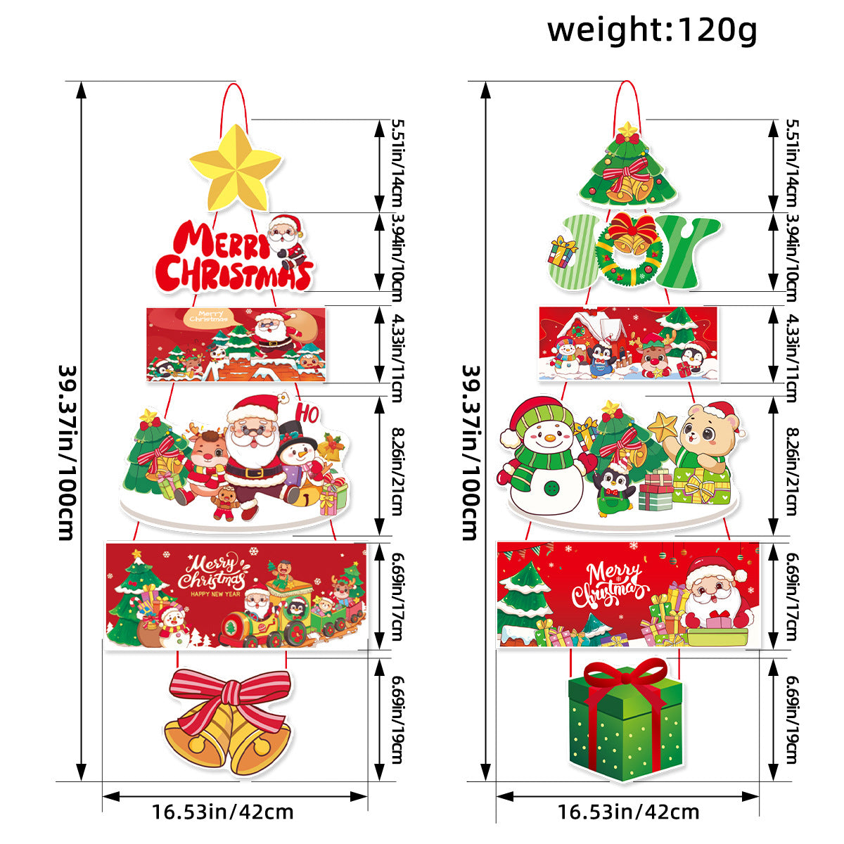 Santa & Snowman Christmas Door Banner Set | Festive Hanging Couplets & Party Decor eprolo