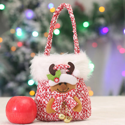 Festive Handheld Christmas Eve Apple Bag | Creative Candy & Gift Treat Pouch with Handle eprolo