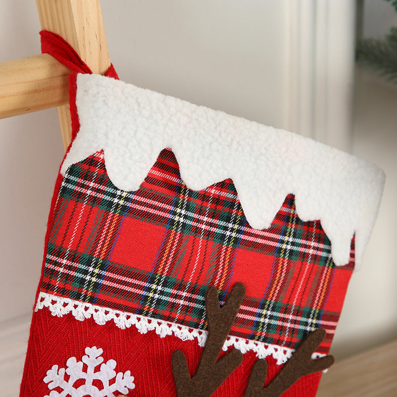 Cartoon Christmas Character Socks | 3D Santa, Elk & Snowman Gift Bag Pendants for Window & Tree Decoration eprolo