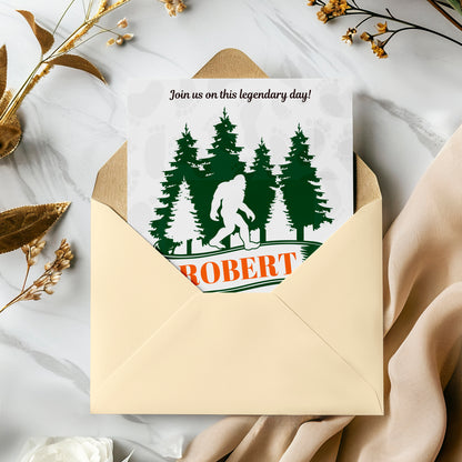 Bigfoot Birthday Invitation Template - CreativeRino