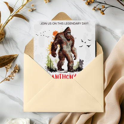 Bigfoot Birthday Invitation Template - CreativeRino