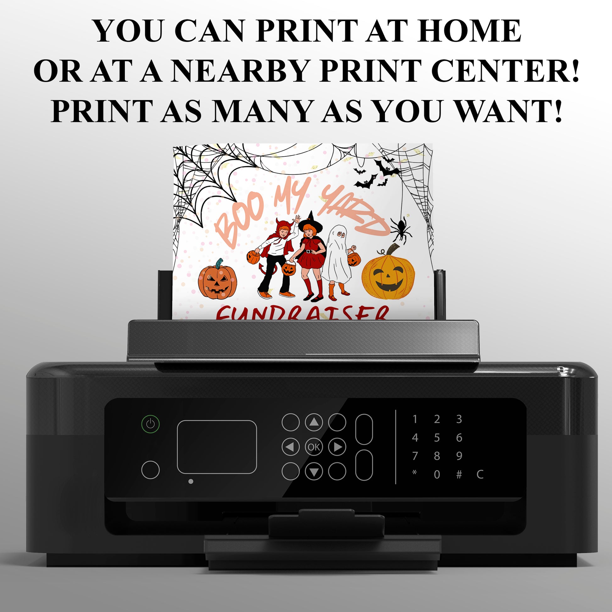 Boo my Yard Fundraiser Halloween Invitation Template - CreativeRino