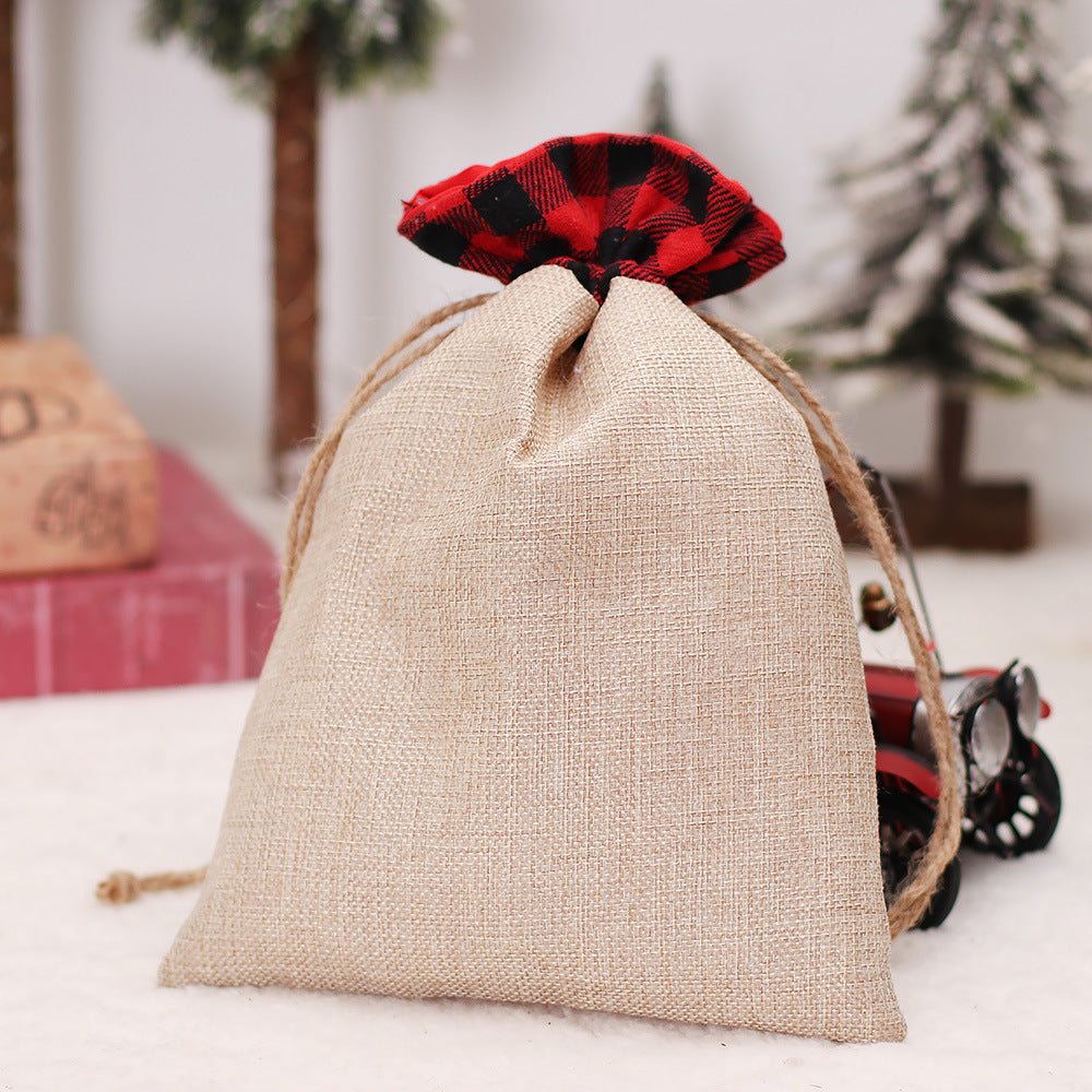 Nordic Gnome Drawstring Gift Bag | Cute Faceless Doll Forester Apple/Candy Pouch | Christmas Linen Decoration eprolo