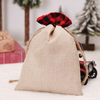 Nordic Gnome Drawstring Gift Bag | Cute Faceless Doll Forester Apple/Candy Pouch | Christmas Linen Decoration eprolo