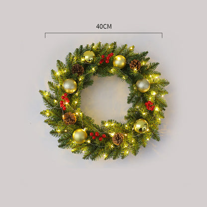Multi-Size Christmas Rattan Wreath (30-60cm) | Door & Window Holiday Scene Decoration