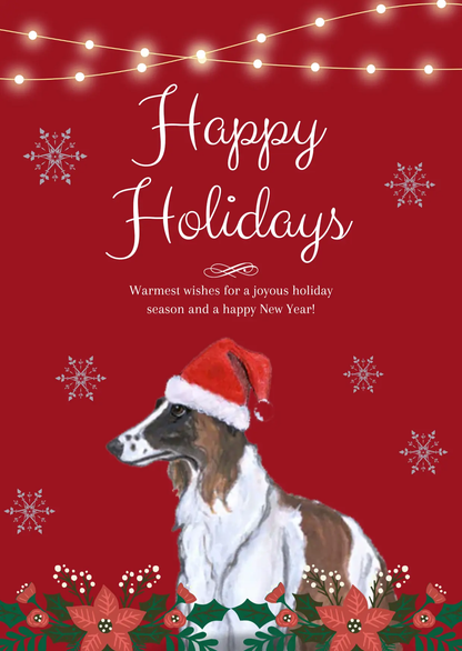 Borzoi Christmas Invitation Template - CreativeRino