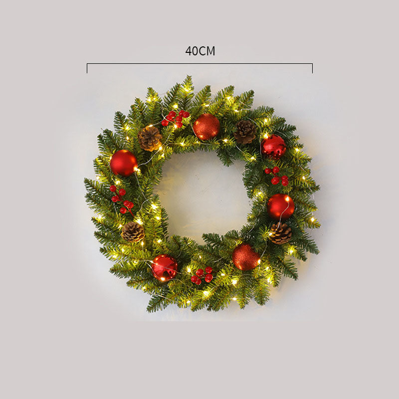 Multi-Size Christmas Rattan Wreath (30-60cm) | Door & Window Holiday Scene Decoration