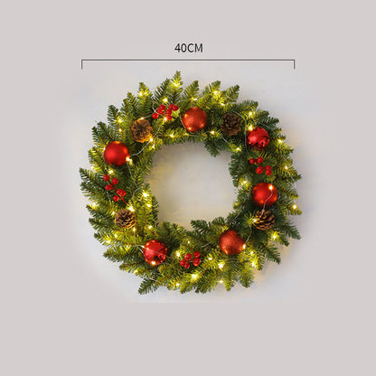 Multi-Size Christmas Rattan Wreath (30-60cm) | Door & Window Holiday Scene Decoration