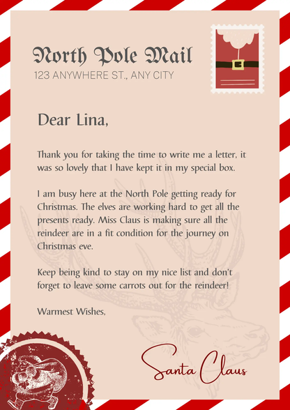 Letter from Santa Claus Christmas Template - CreativeRino