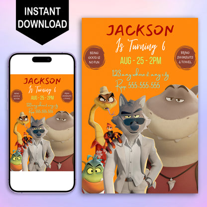 The Bad Guys Birthday Invitation Template - CreativeRino