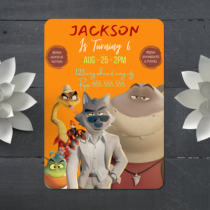 The Bad Guys Birthday Invitation Template - CreativeRino