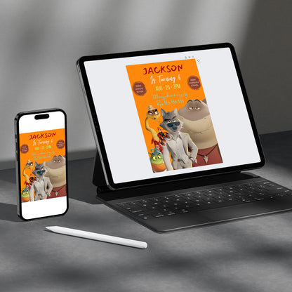 The Bad Guys Birthday Invitation Template - CreativeRino