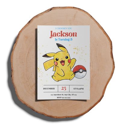 Pokemon Birthday Invitation Template - CreativeRino