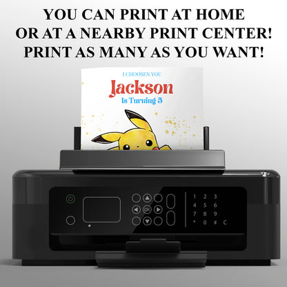 Pokemon Birthday Invitation Template - CreativeRino