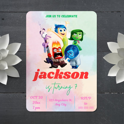 Inside Out Birthday Invitation Template - CreativeRino