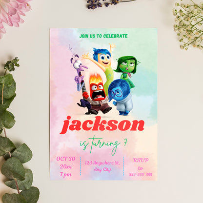 Inside Out Birthday Invitation Template - CreativeRino