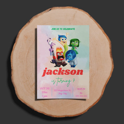 Inside Out Birthday Invitation Template - CreativeRino