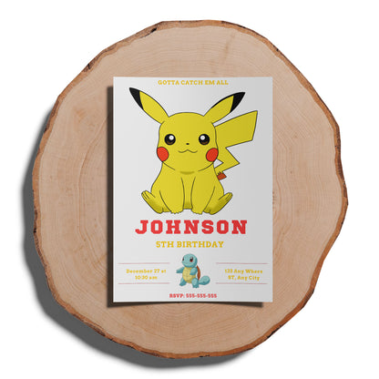 Pokemon Birthday Invitation Template - CreativeRino