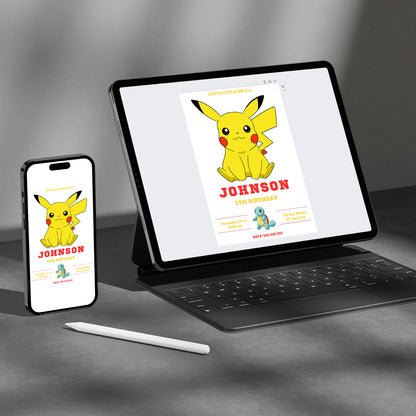 Pokemon Birthday Invitation Template - CreativeRino
