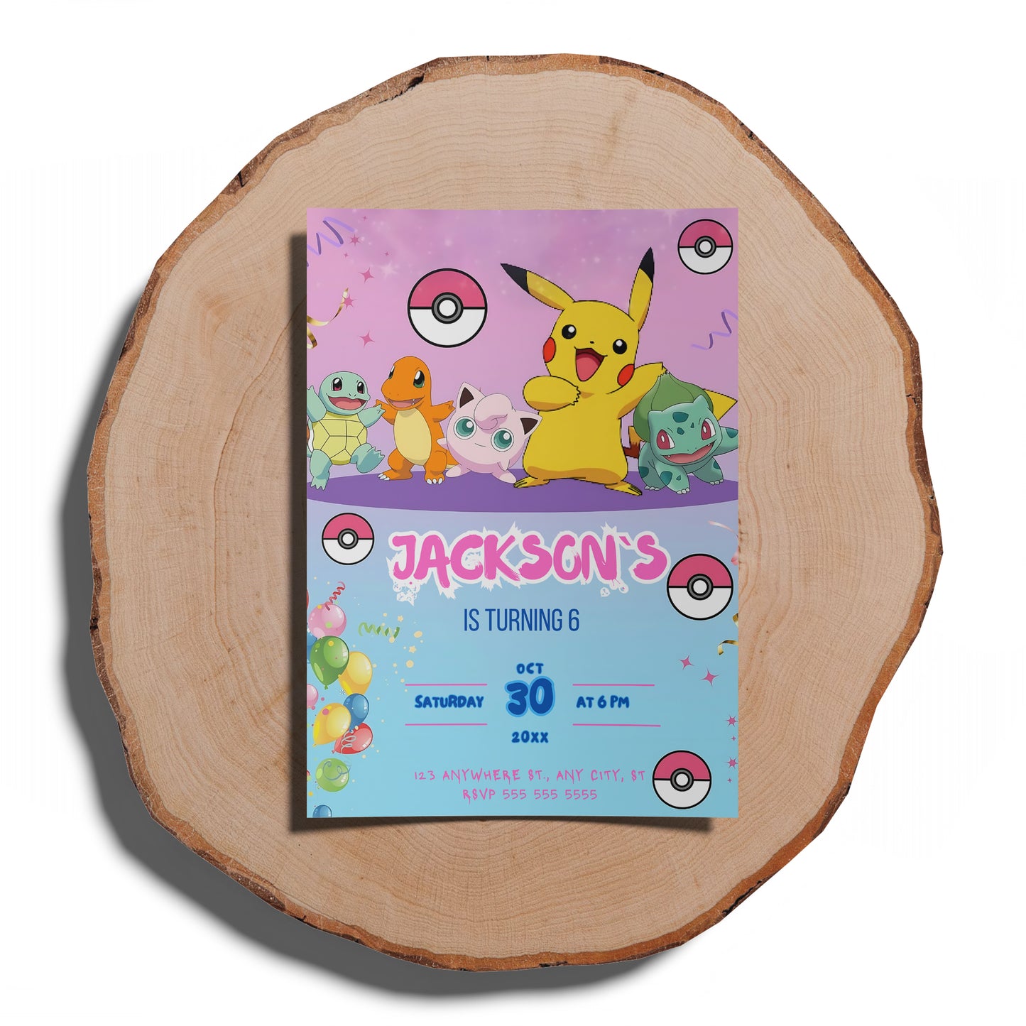 Pokemon Birthday Invitation Template - CreativeRino