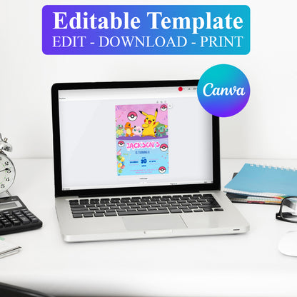 Pokemon Birthday Invitation Template - CreativeRino
