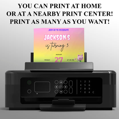 Gabby's Dollhouse Birthday Invitation Template - CreativeRino