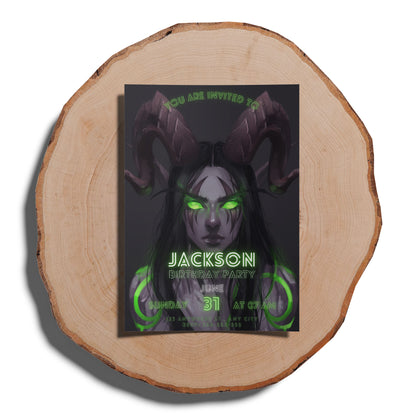 Demon Hunter Birthday Invitation Template - CreativeRino