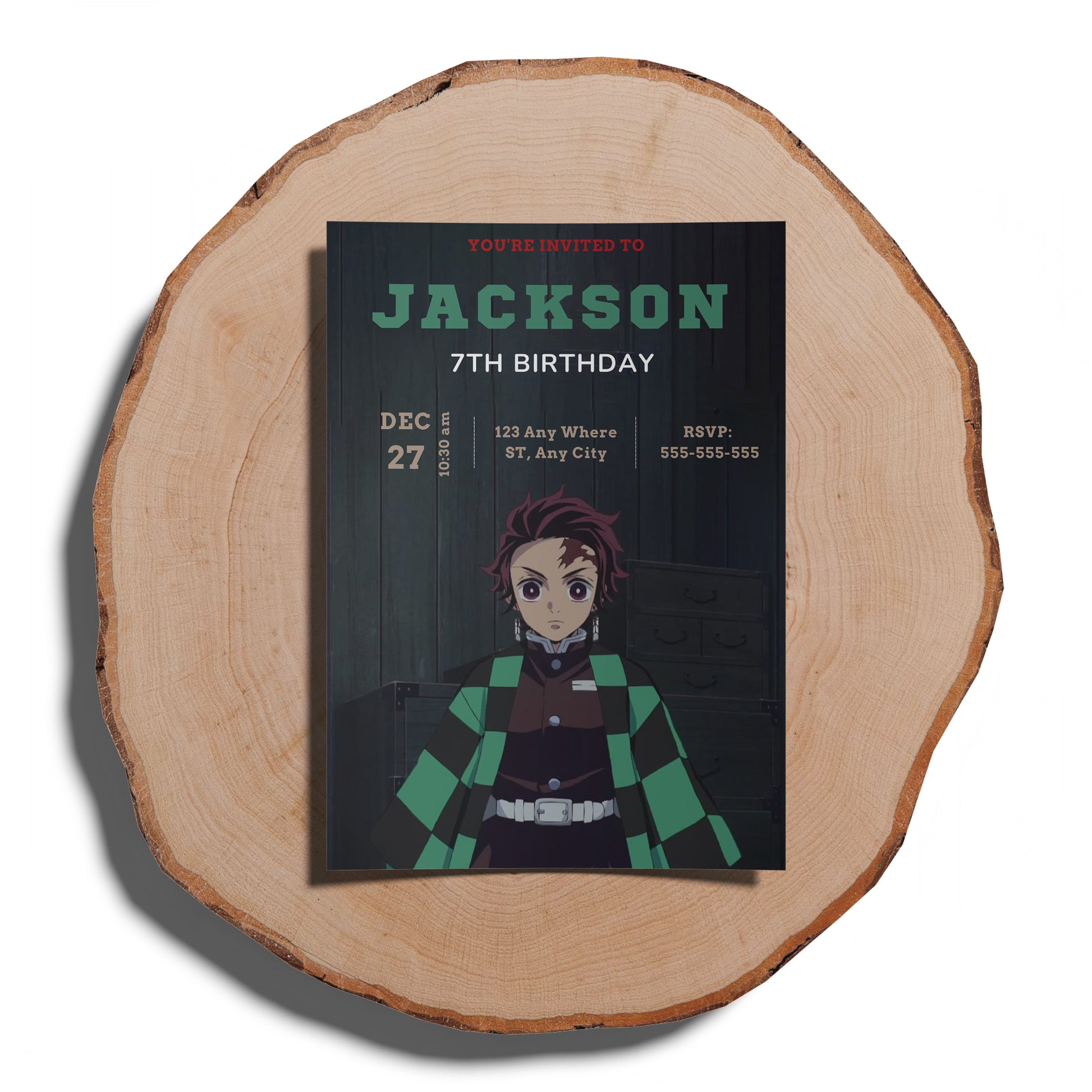 Demon Slayer Birthday Invitation Template - CreativeRino