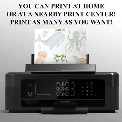 Oneder the Sea Birthday Invitation Template - CreativeRino